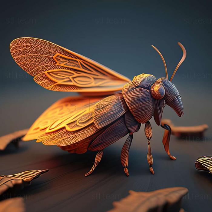 3D модель Grammoptera ruficornis (STL)